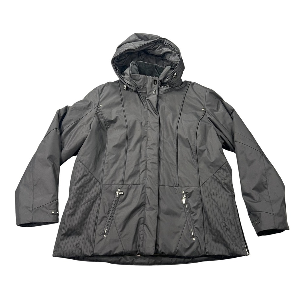 Sunice Deluxe Collection Women's 18‎ Black Hooded Thermolite Winter Jacket WDJ85